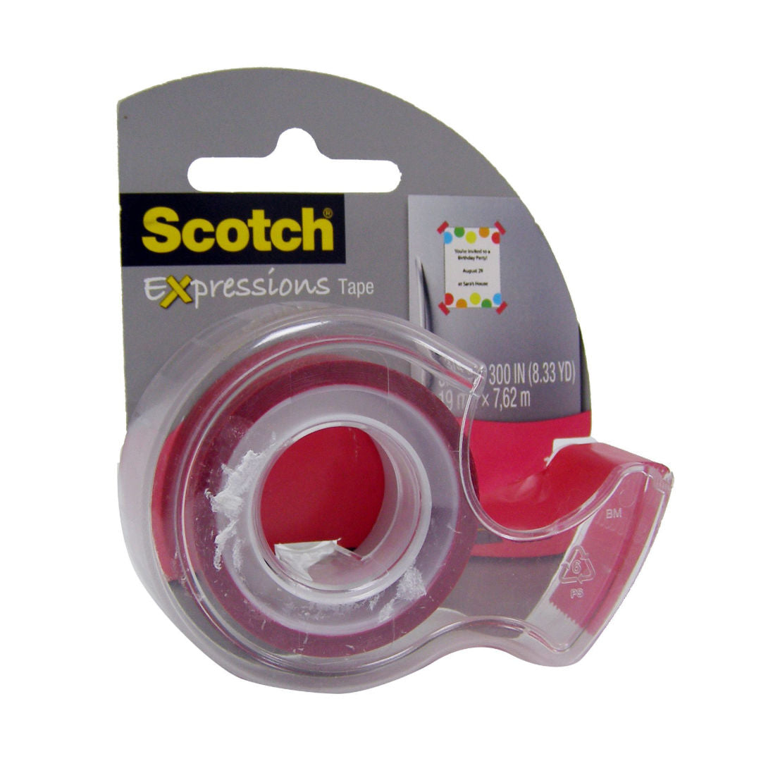 3M Scotch Expressions Tape Dispenser Wrapping Tape, 3/4 x 300 Inches