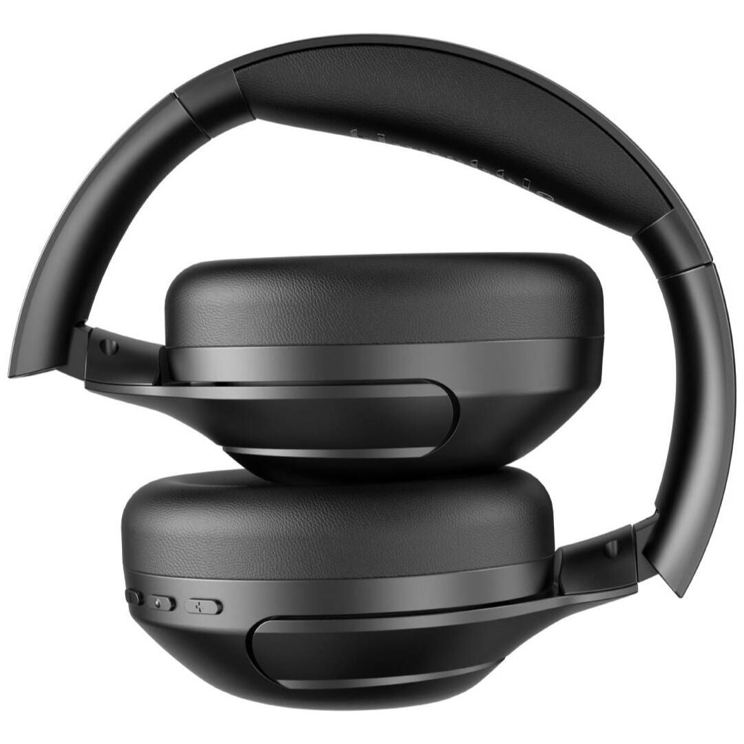 Blupebble C100 Over-Ear Foldable Digital Hybrid ANC Headphones, Wireless Bluetooth, Black