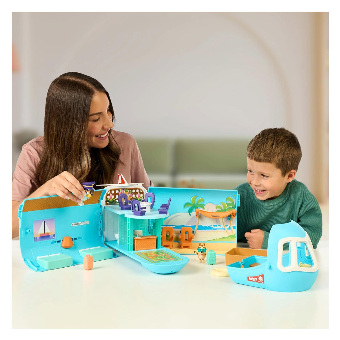 Bluey 3-in-1 Transforming Plane Playset (40 x 19 x 23cm), 3+ years