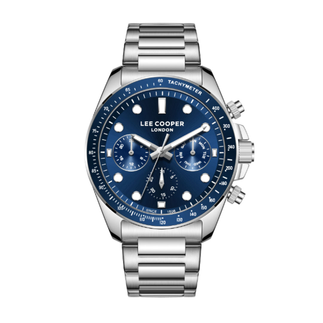 Lee Cooper Men's Multi Function Dark Blue Dial Watch, Lc08215.390