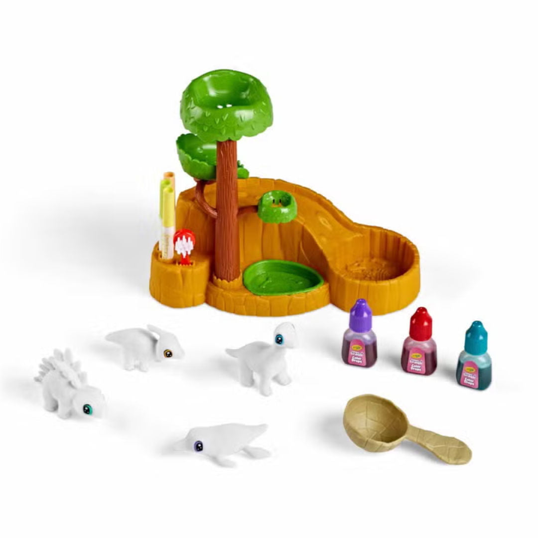 Crayola SCRIBBLE Scrubbie, Pets Dinosaur Waterslide Paint Kit