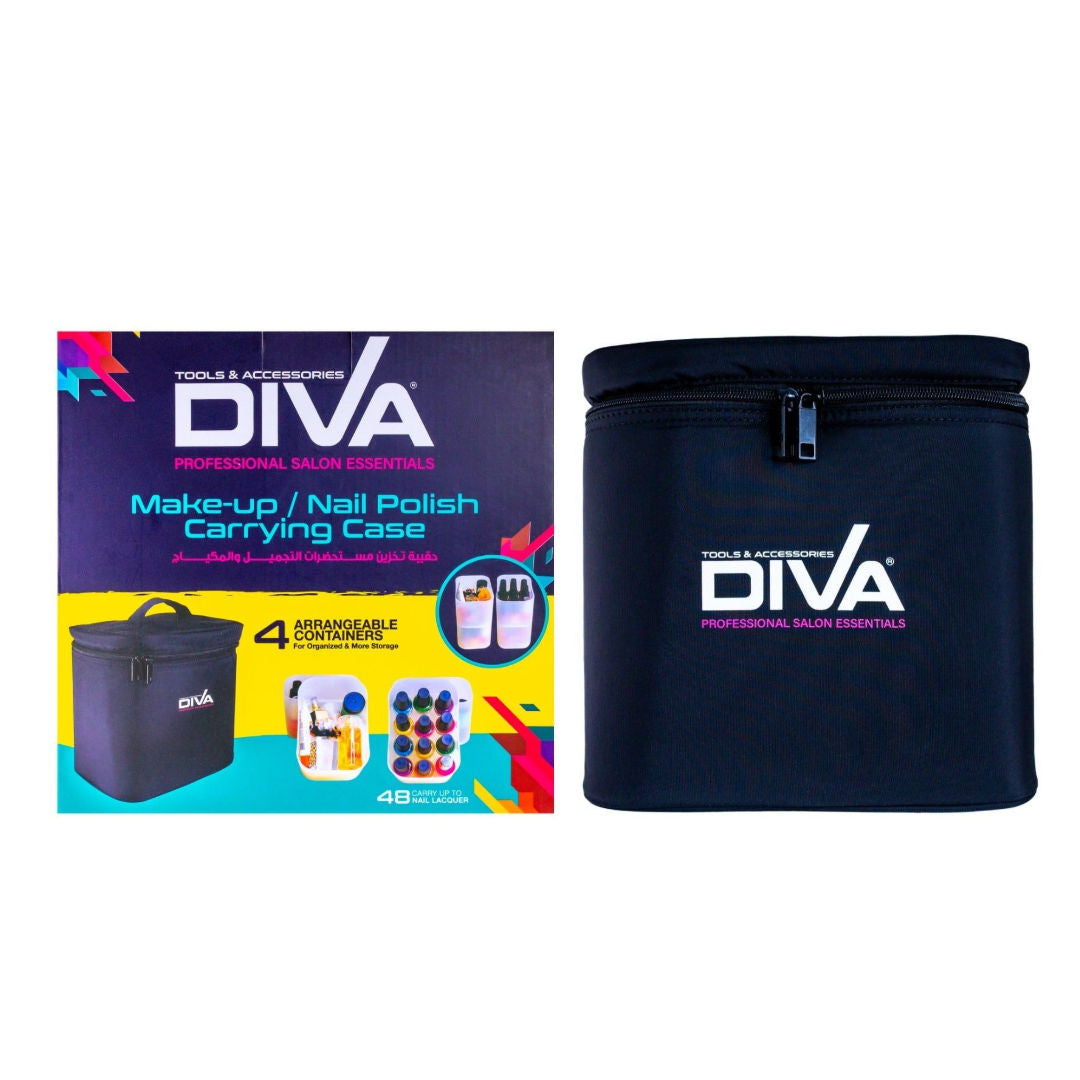 Diva Cosmetic Bag with Tray, Black, LYBT9602+9603