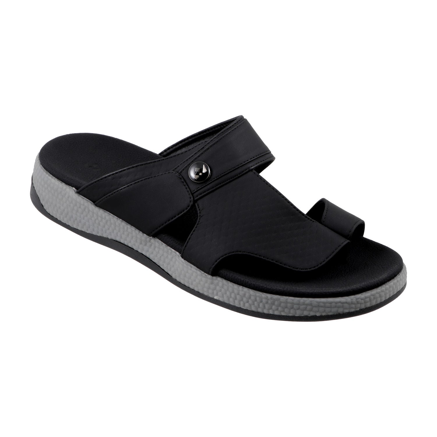 AL FANOOS AF-909 Men's Arabic Style Sandals with PU Leather Upper, EVA Cushioning & TPR Sole