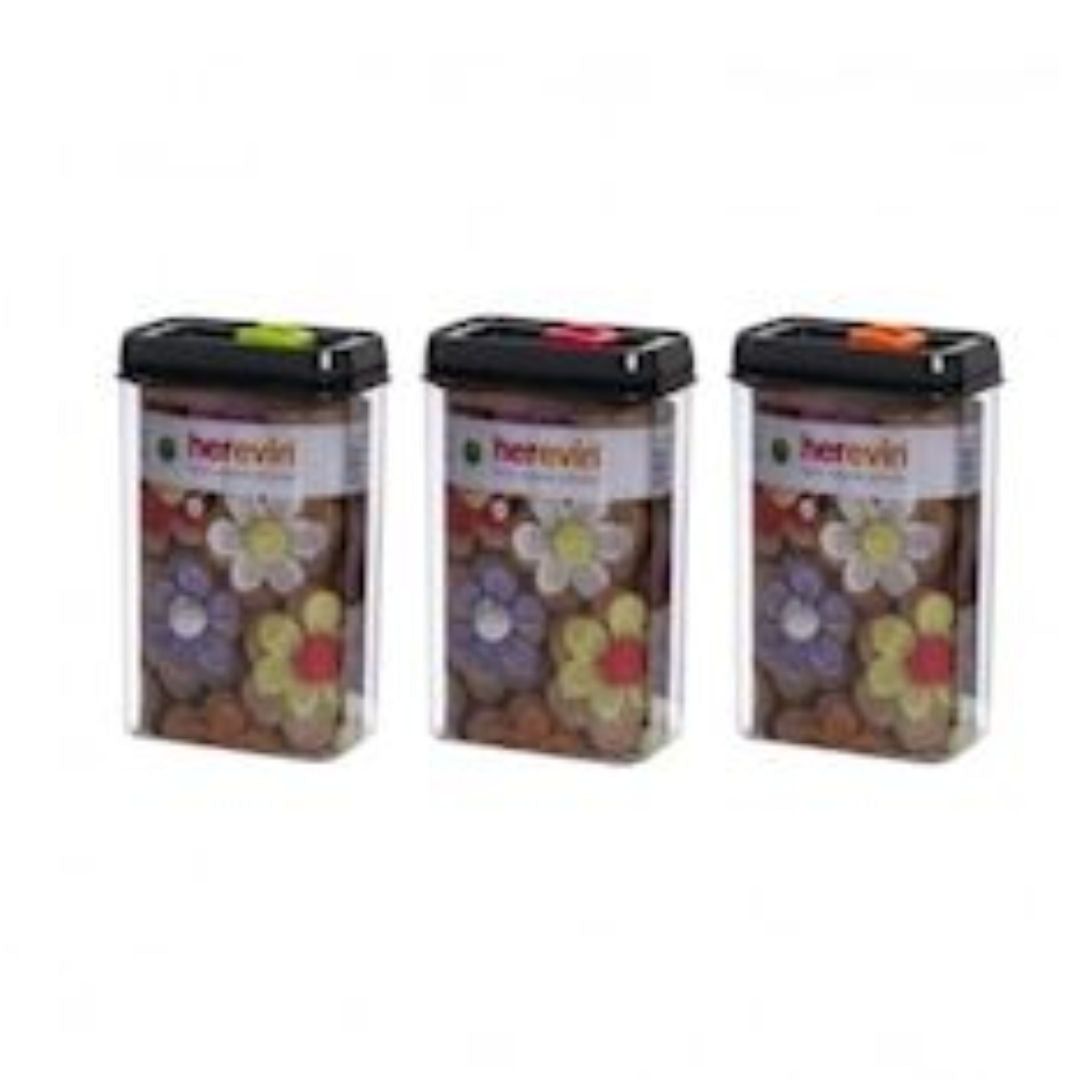 Herevin Storage Canister Set, Set Of 3, Multipurpose Kitchen Jars