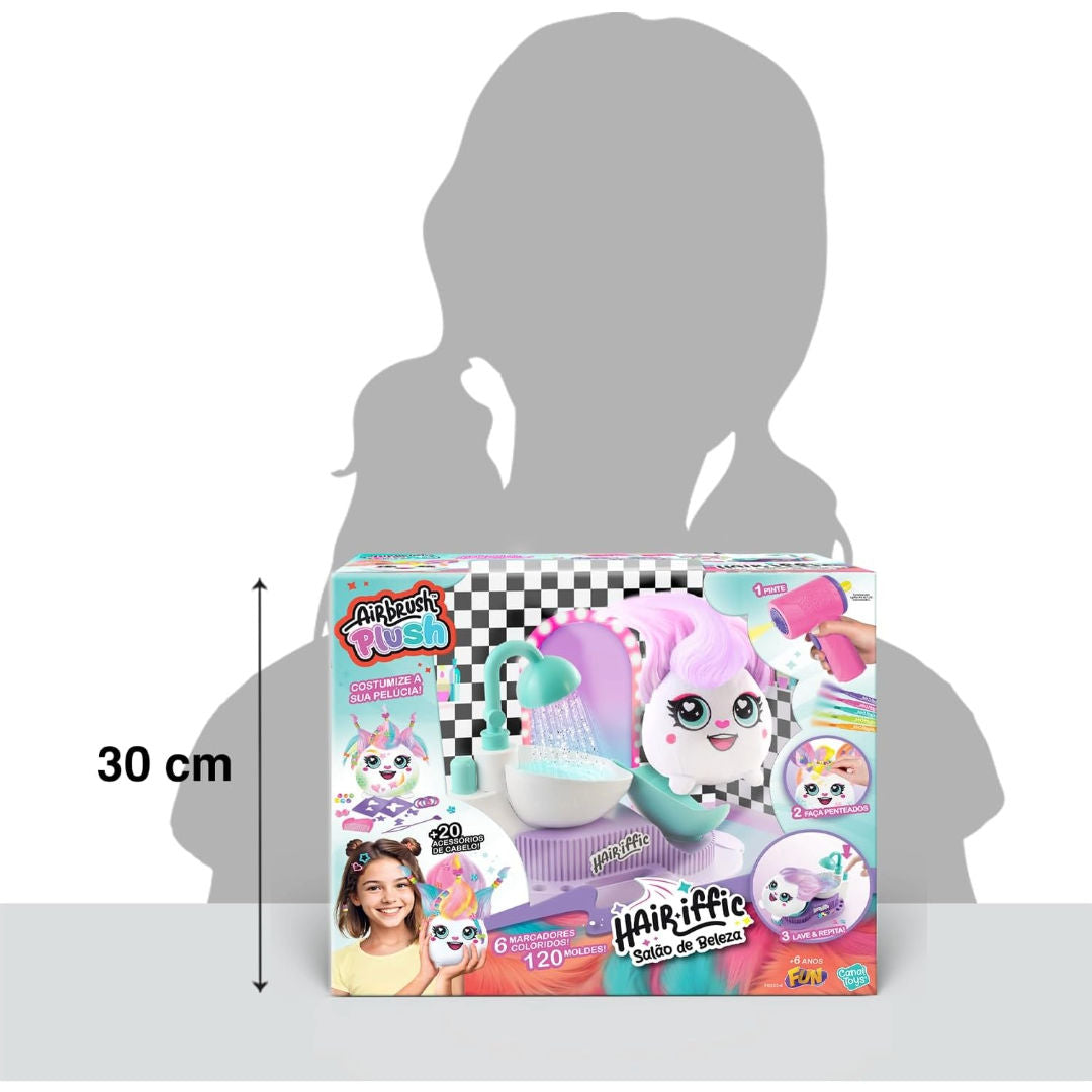 Canal Toys Airbrush Plush Hair'iffic Hairstyle Salon Playset, 6+ Years