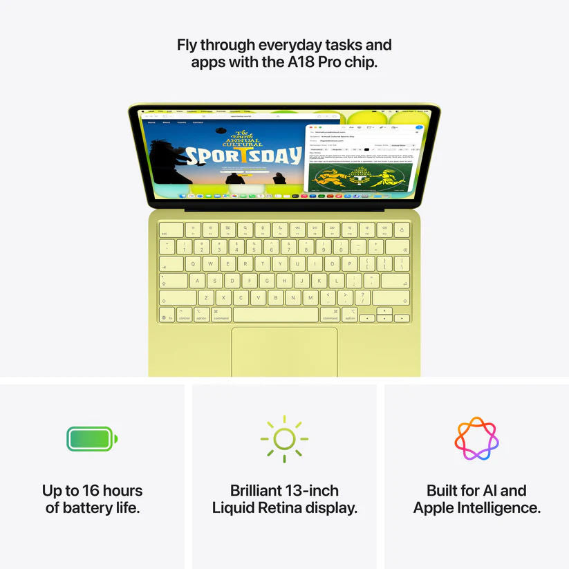 Apple MacBook Neo 13-inch A18 Pro Laptop 8GB RAM 256GB SSD, Indigo