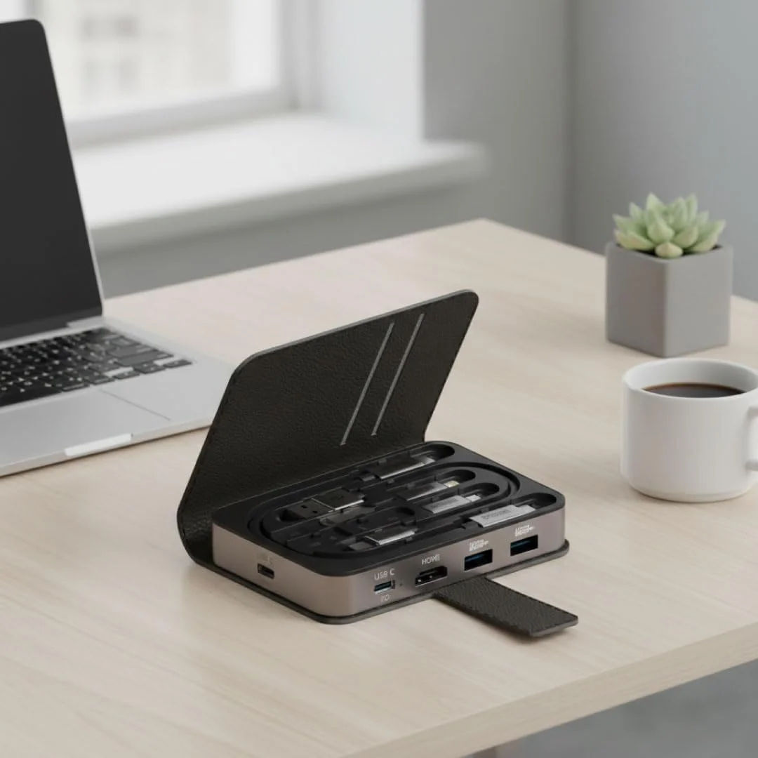 EPICARMA Multi-Functional USB-C Hub & Cable Kit, Black