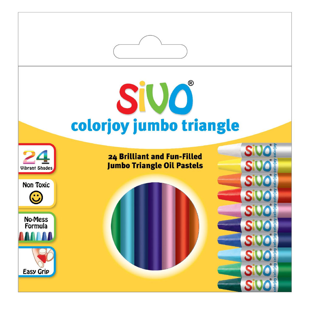 Sivo Colorjoy Jumbo Triangle Oil Pastels