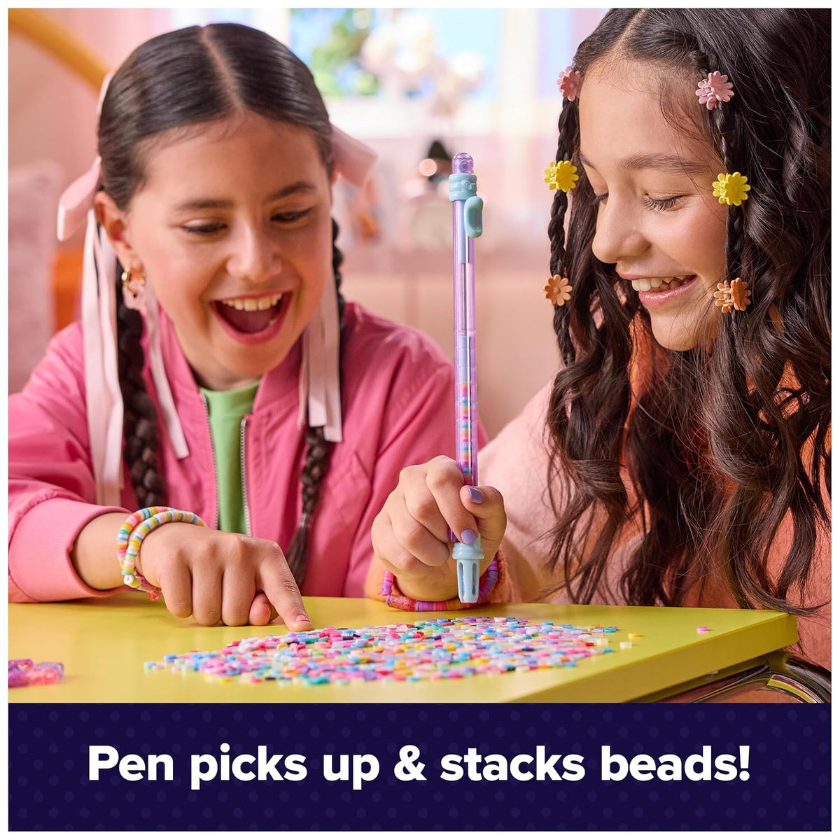 COOL Maker STACK' D HEISHI Bracelet Studio Kit With Easy Beading Pen & Over 1200 Beads For Bracelets, Makes 15