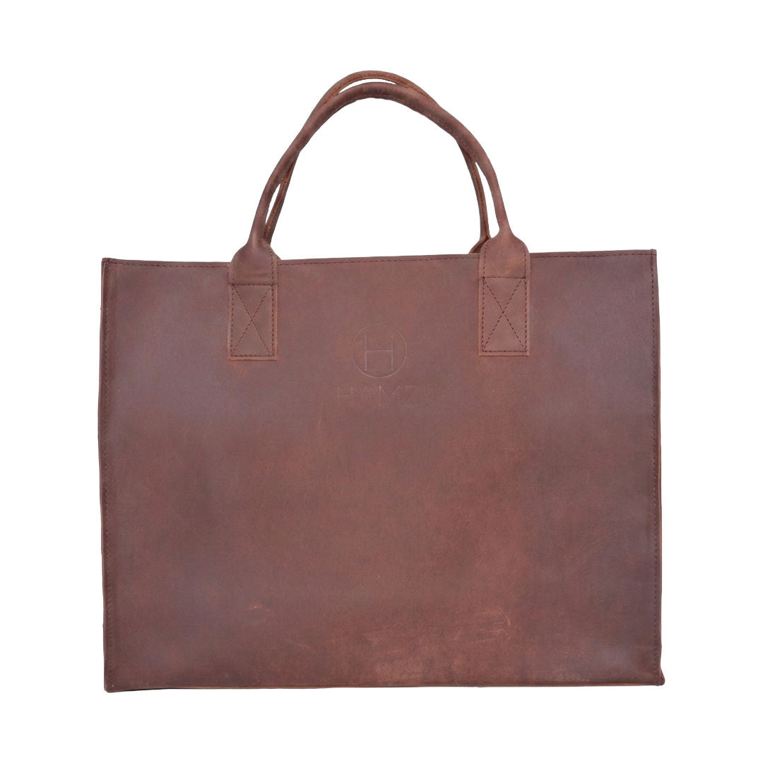 HMZ Genuine Leather Carry Bag, Premium Everyday & Travel Carry Bag
