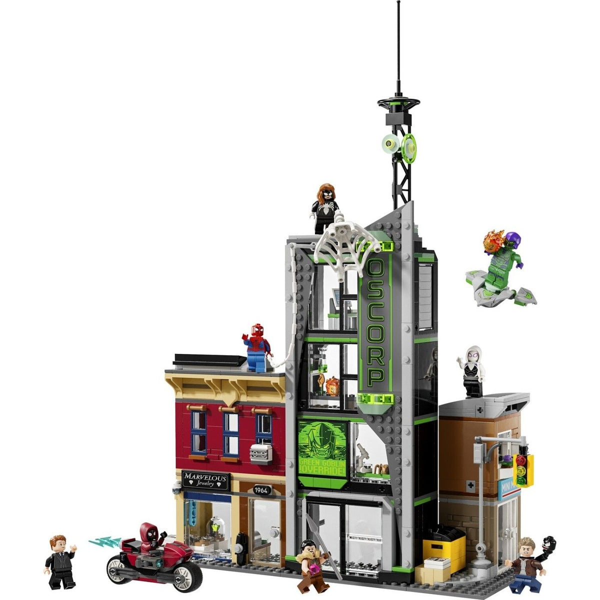 LEGO Marvel Spider-Man vs. Oscorp Building Play Set, For Age 10+ Years