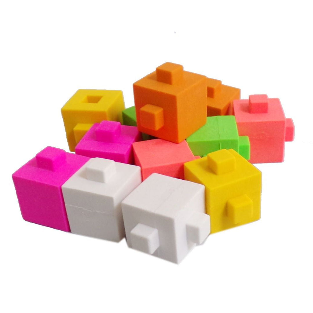 RSC 12-Pieces, Bricks Eraser Set, D17-285