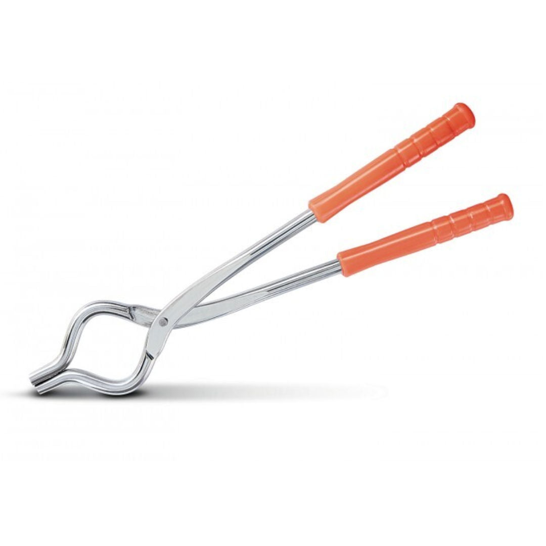 ANJALI Stainless Steel Pakkad With Plastic Handle, 8mm