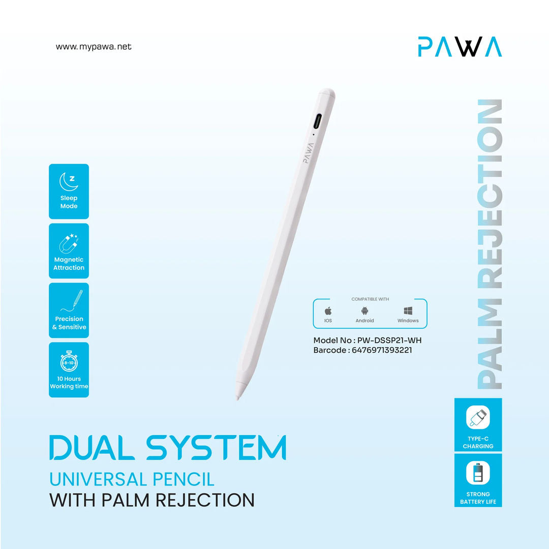 Pawa Nura Smart Pencil With Palm Rejection, White
