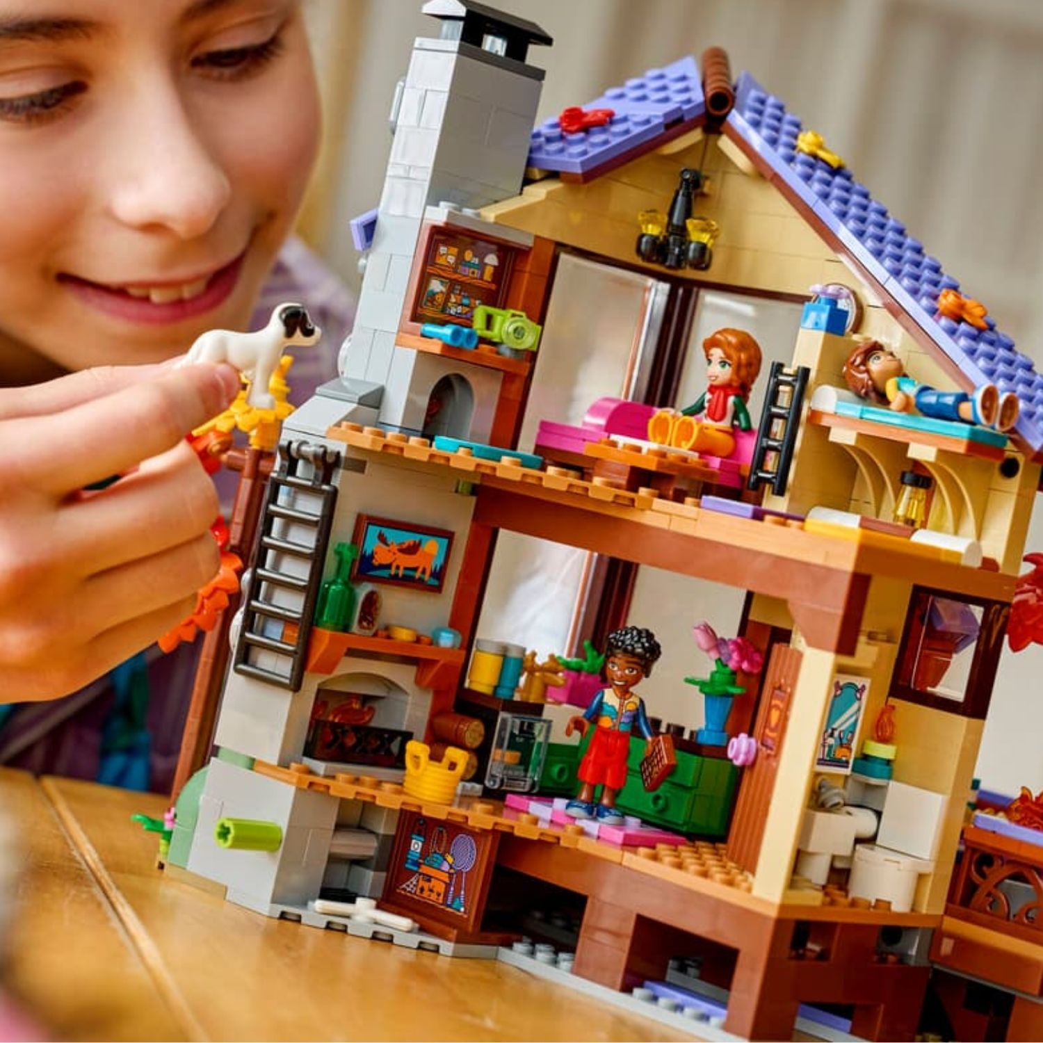 LEGO Friends 42705 Cozy Fall Forest Cabin Building Toy Set, 1229 Pieces for Boys and Girls Ages 9 Years and Above