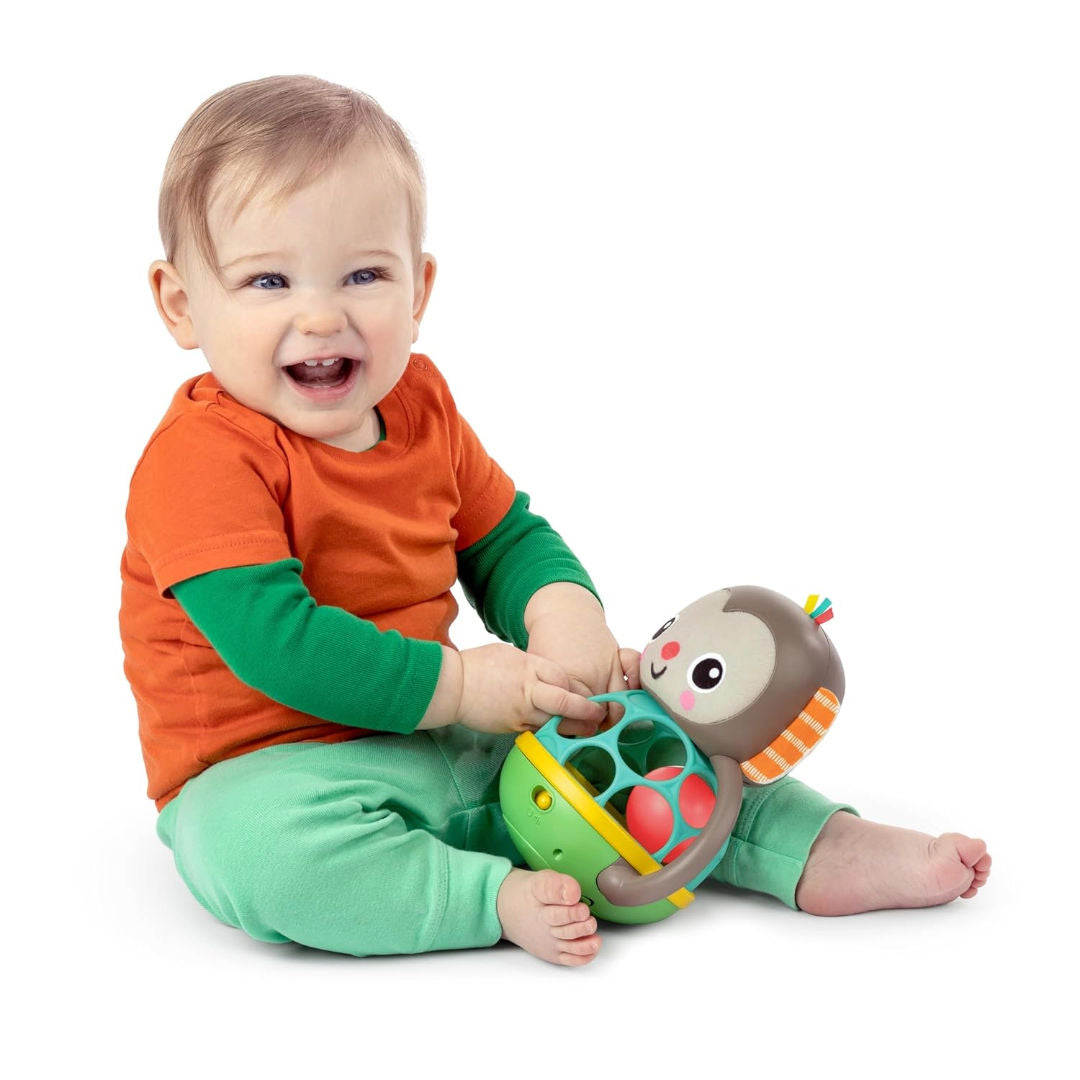 Bright Starts Grab & Giggle Monkey Multi-Sensory Toy, (12.10 x 18.26 x 19.89 cm)