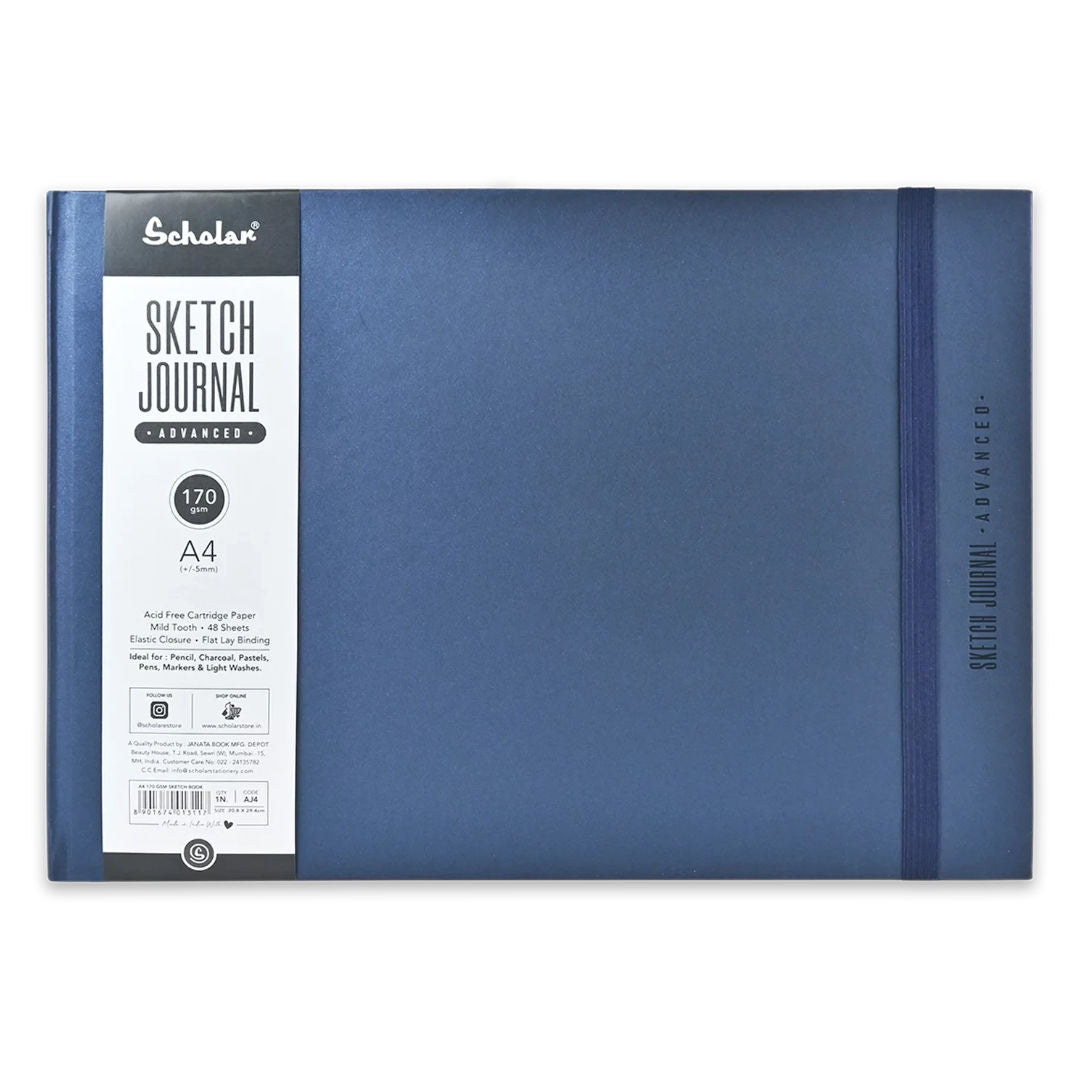 Scholar A4 Sketch Journal Advanced, 170gsm, 48 Sheets