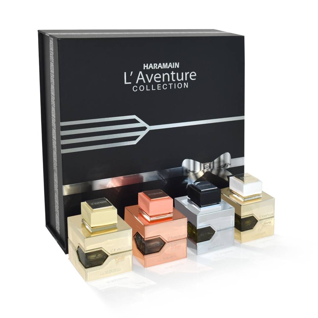 Al Haramain L'Aventure Collection Gift Set, 4 x Eau De Parfum, Premium Unisex Fragrance Set
