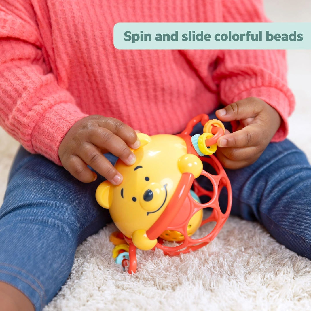 Bright Starts Disney Baby Winnie the Pooh Jingle & Shake Rattle Toy (15.06 x 11.89cm), 0M+