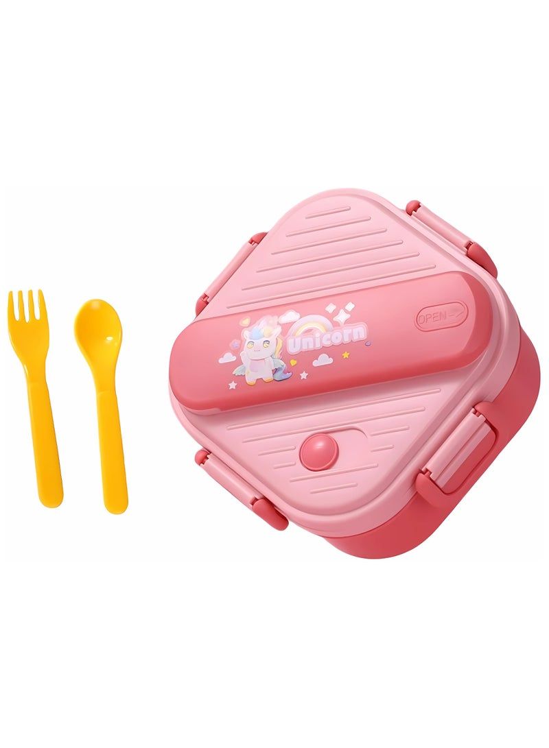 Twisoo Plastic Lunch Box With Spoon, Mix Colors, LBP-007