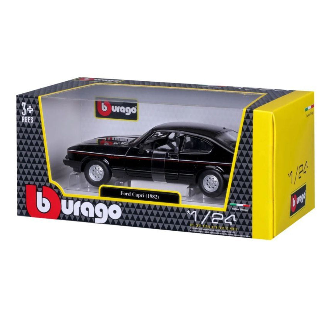 Bburago 1982 Ford Capri,  Die-Cast Car, 1:24, Black