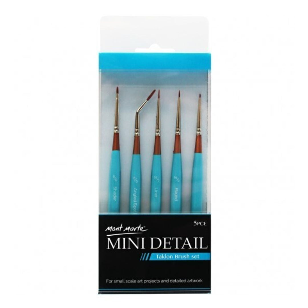 Mont Marte Mini Detail Brushes Signature, 5-Pieces, BMHS0033 P24-488