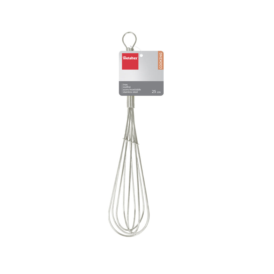 Metaltex Stainless Steel Egg Whisk 20cm, Polished