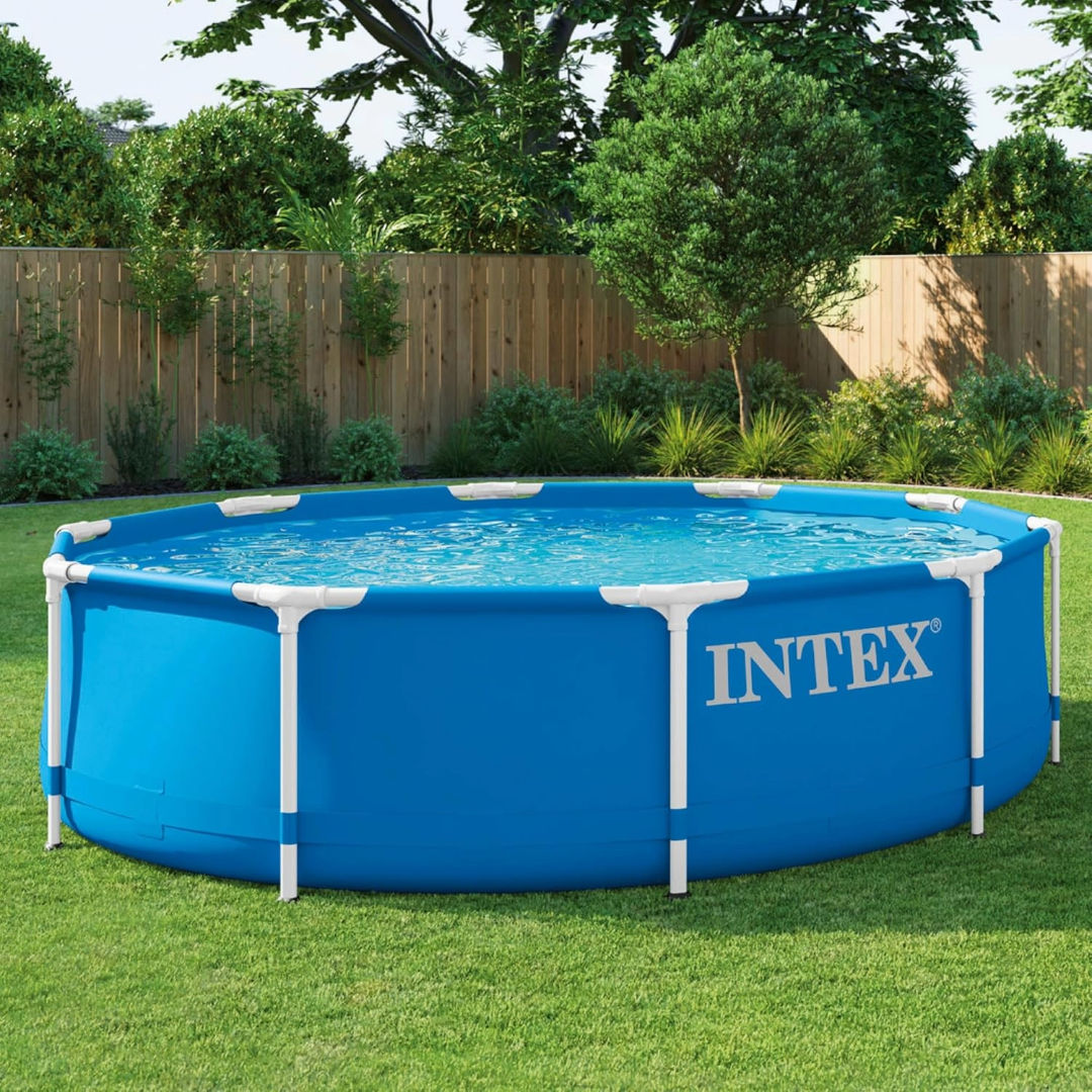Intex 8-FT Metal Frame Pool, Set-up Size: 2.44mx51cm