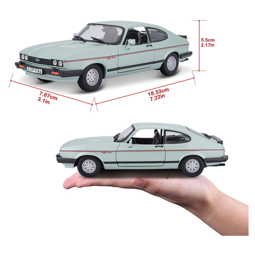 Bburago 1982 Ford Capri GT, Die-Cast Car, 1:24, Green