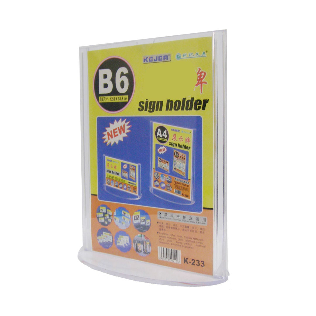 RSC Kejea Acrylic Sign Display Stand