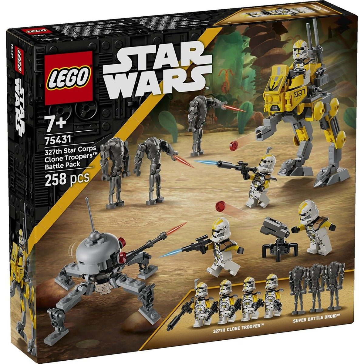 LEGO Star Wars 327th Star Corps Clone Troopers Battle Pack Building Play Set, For Age 7+ Years