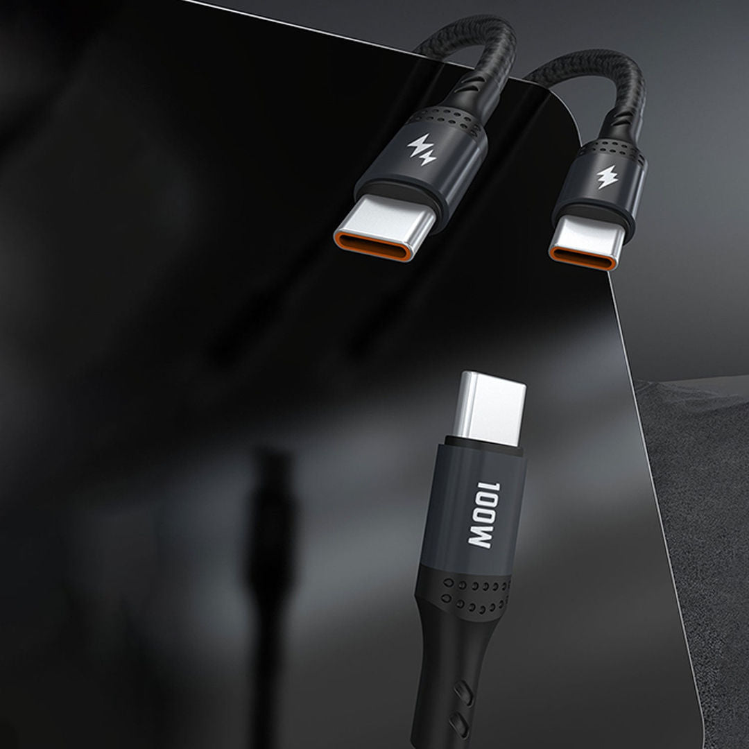 DUDAO L3F-B 2in1 Cable USB-C to 2xUSB-C PD100W, 1.2m, Black