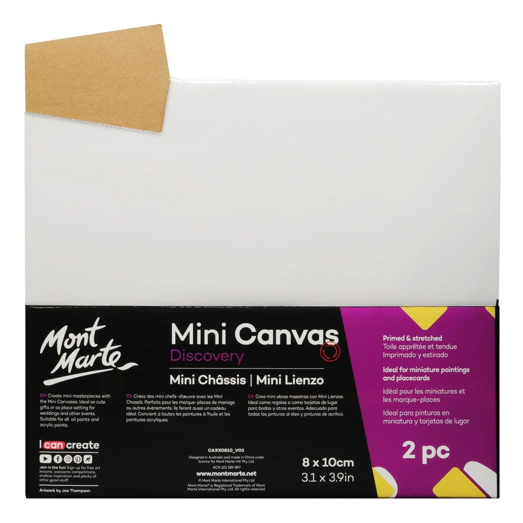 Mont Marte Mini Canvas Discovery, 2-Pieces