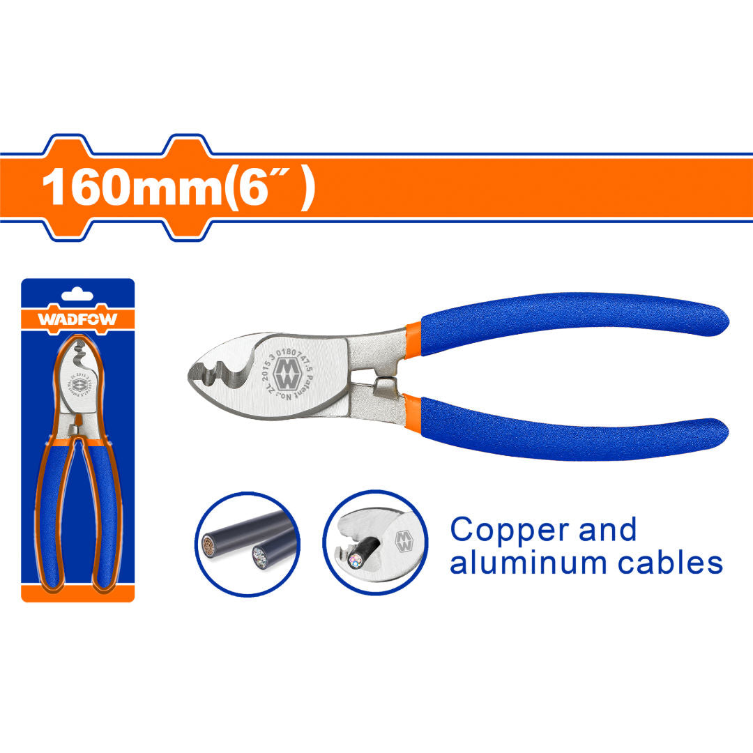 WADFOW Cable Cutter, Polished Anti-Rust Steel with Plastic Handle