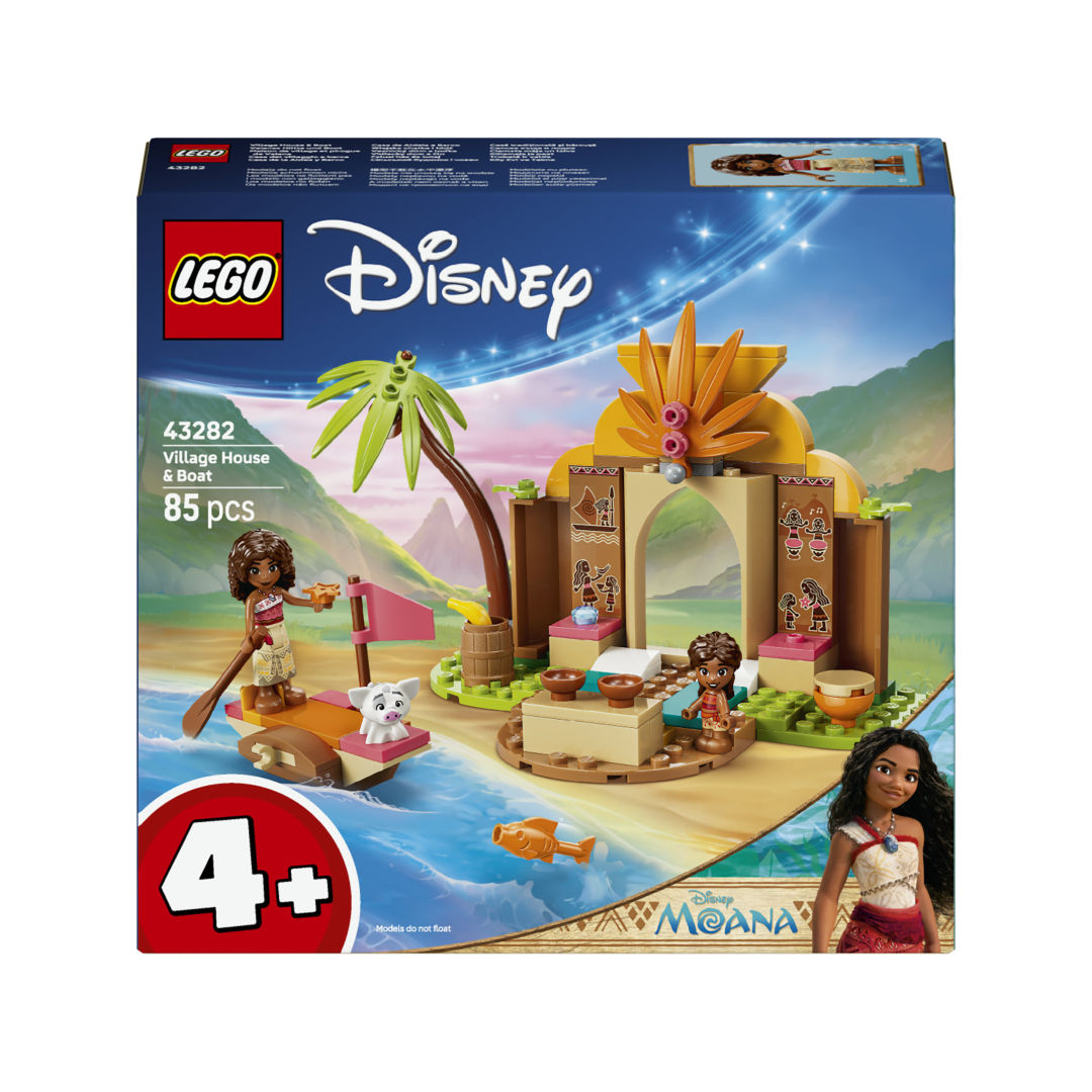 LEGO Disney Moana Village House & Boat Building Set, For Age 4+ Years