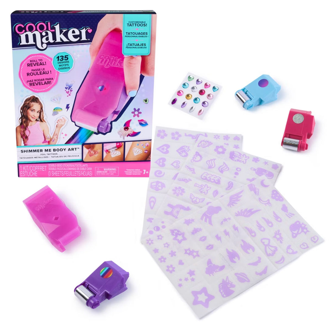 COOL Maker SHIMMER ME BODY ART, Roll-On Foil Tattoos Set