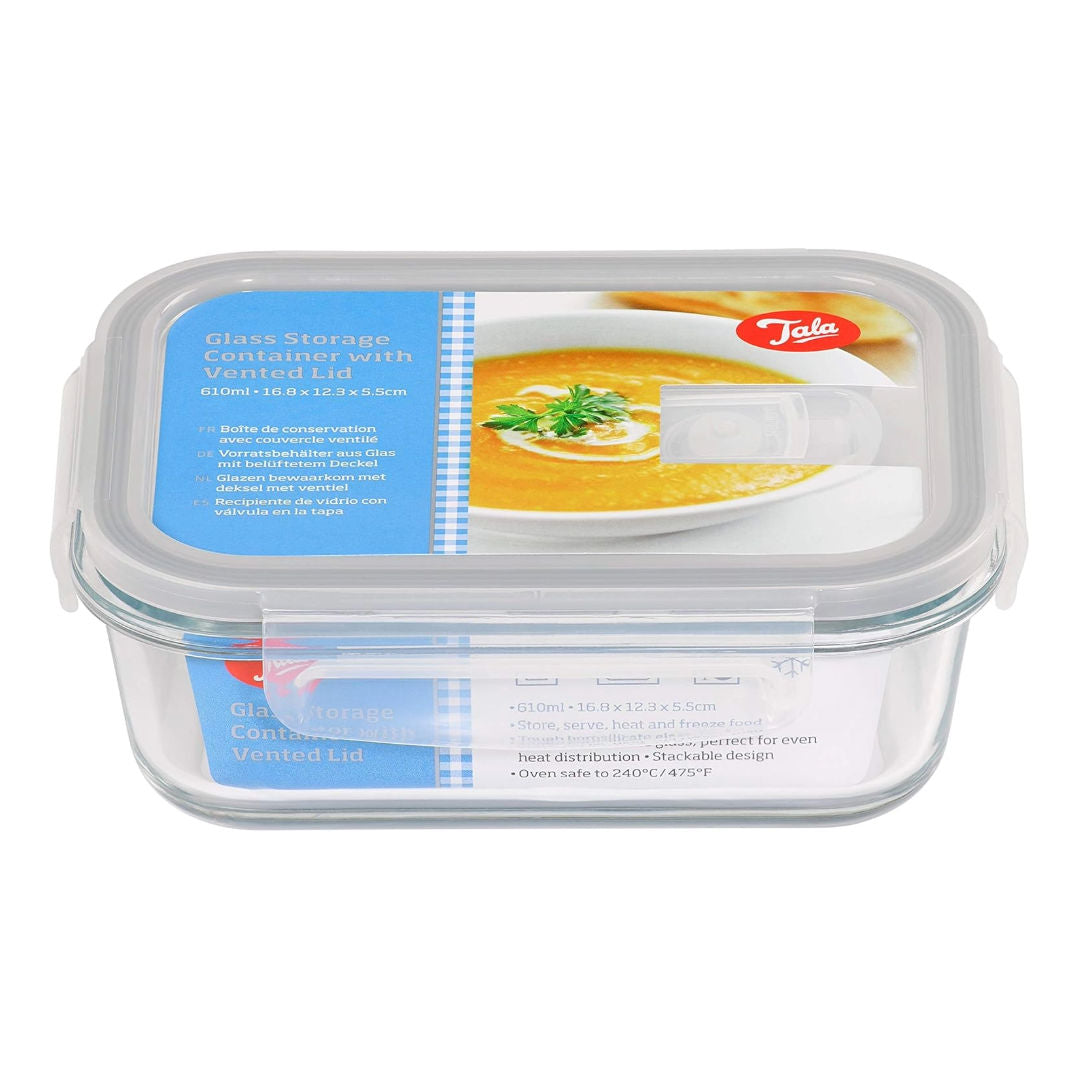 Tala Glass Storage Container With Vent Lid