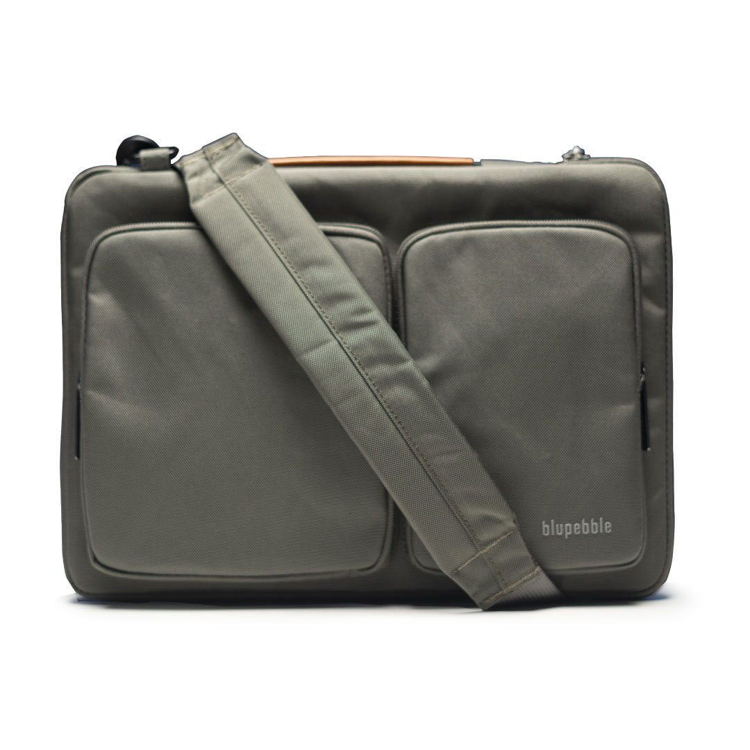 Blupebble Urban 14 ", Laptop Bag, Multi-Compartment, Gray