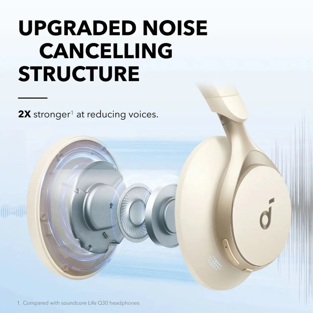 Anker Soundcore Space One Wireless Headphones, Adaptive ANC, Hi-Res Sound, 55H Playtime