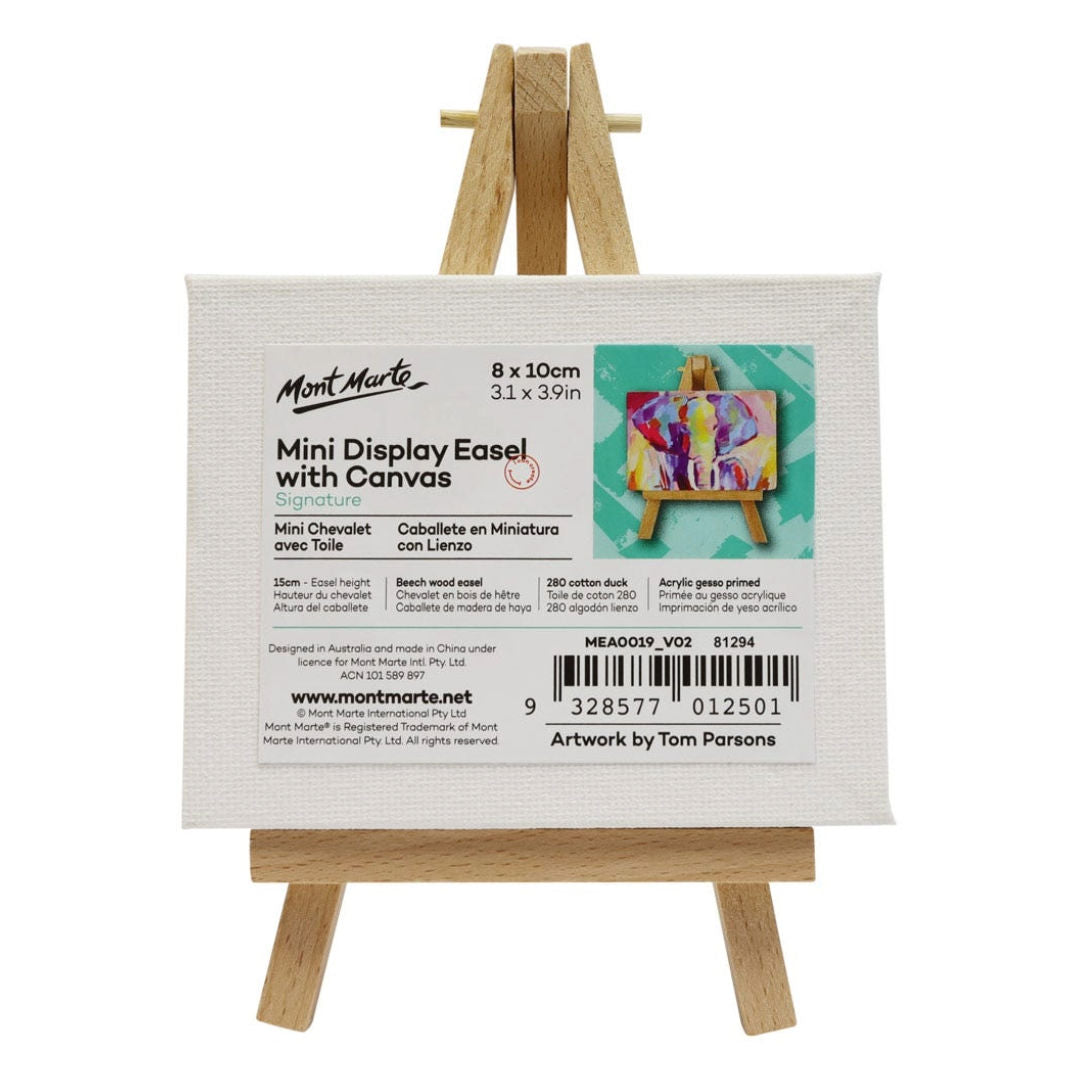 Mont Marte Mini Display Easel With Canvas Signature