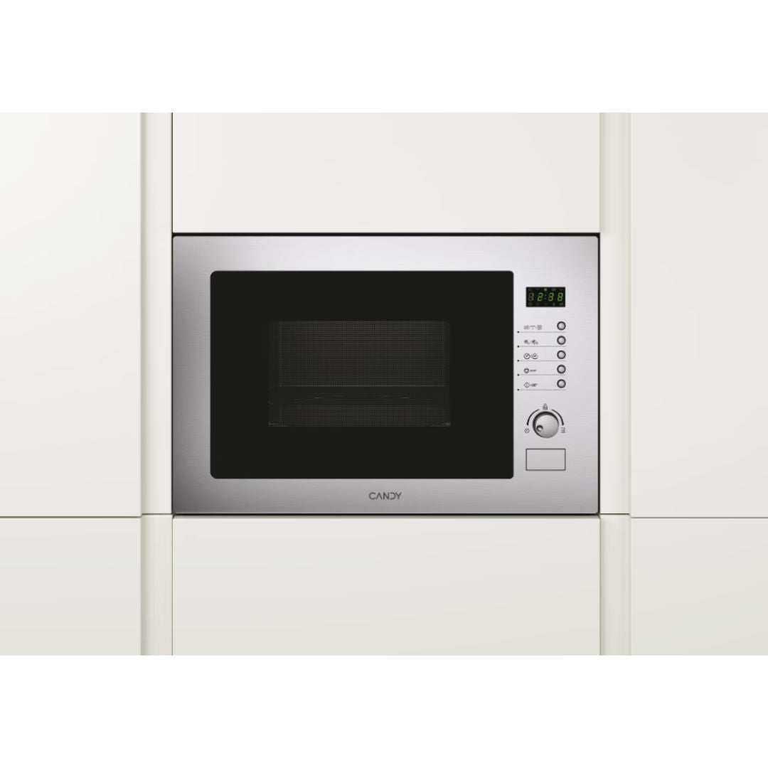 Candy Built-In Microwave Oven 60cm, 25L, Microwave + Grill, Push Button Control, Inox, MIC25GDFX-19