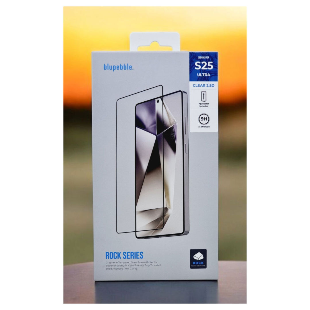 Blupebble Graphene Rock Series 2.5D Tempered Glass For Samsung S25 Ultra, Screen Protector