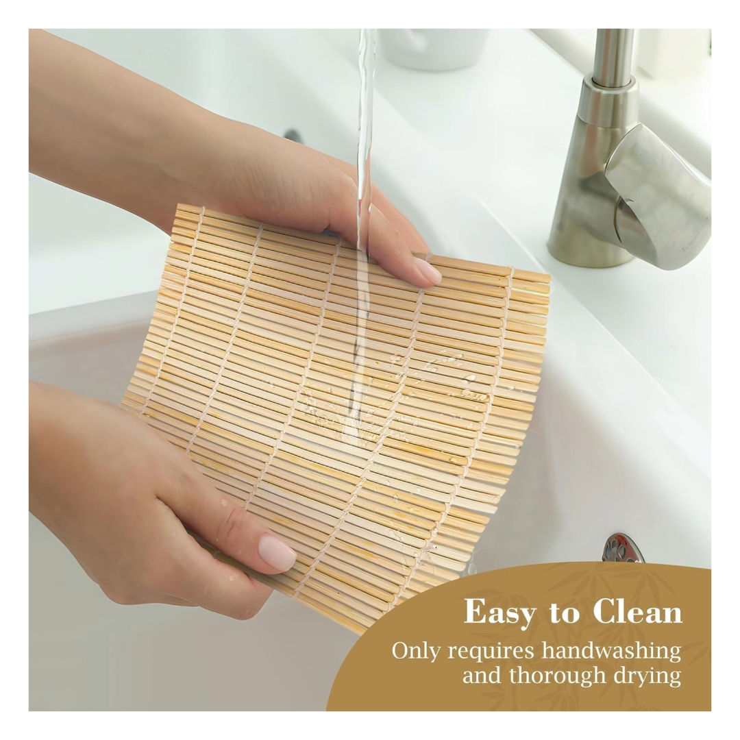 RSC Bamboo Sushi Mat 22 x 24 cm Rolling Mat for Sushi & Maki, P24-391