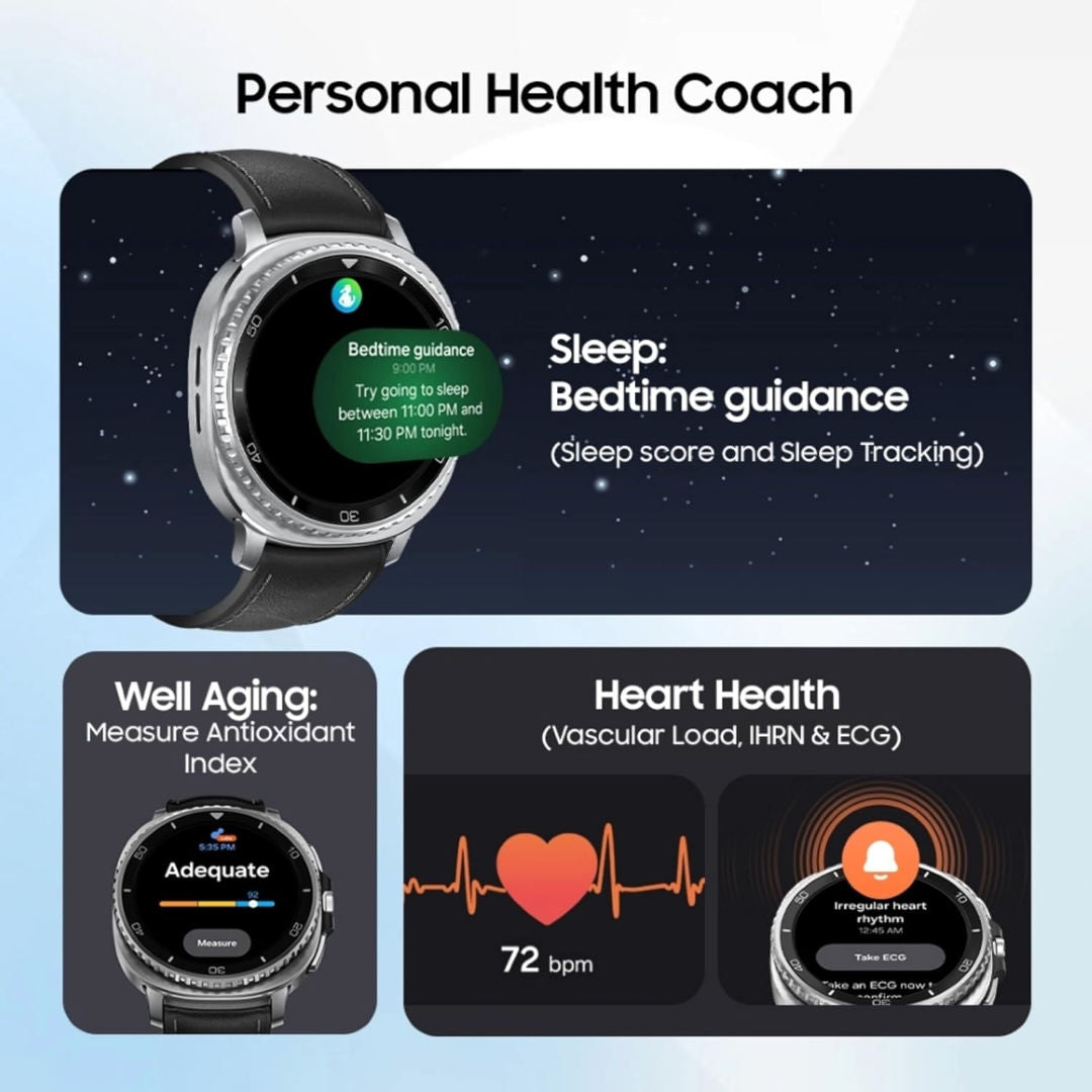 Samsung Galaxy Watch8 Classic LTE 46mm Smartwatch, Black, 64GB, 5ATM