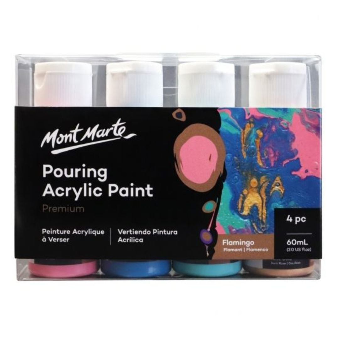 Mont Marte Pouring Acrylic Paint Premium Set, 4x60ml