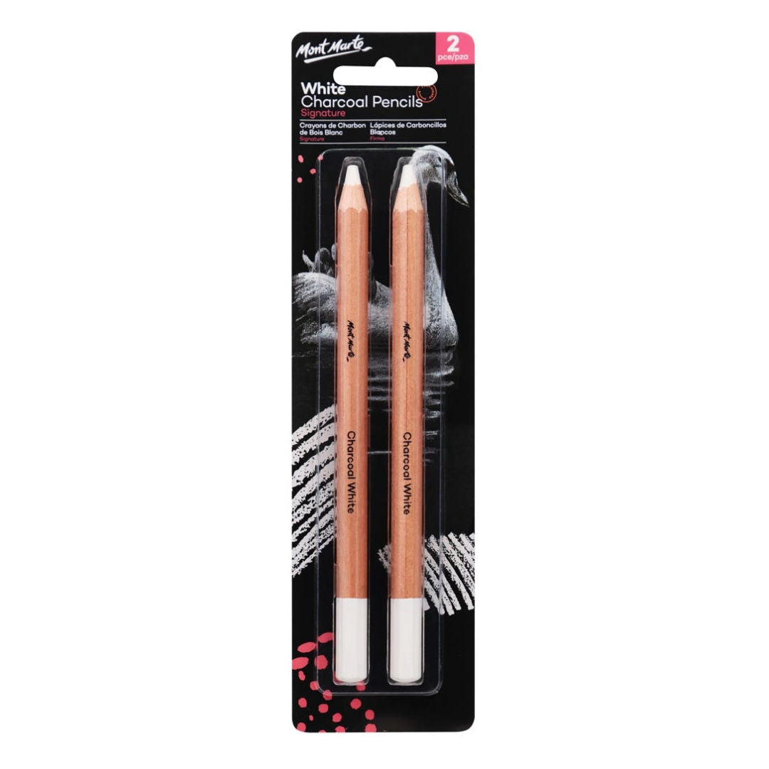 Mont Marte White Charcoal Pencils, 2-Pieces, MPN0097 P24-509