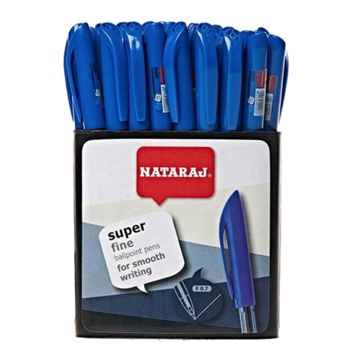 Nataraj 0.7mm Fine Ball Point Pens, 30 Pieces Pack, Blue Ink