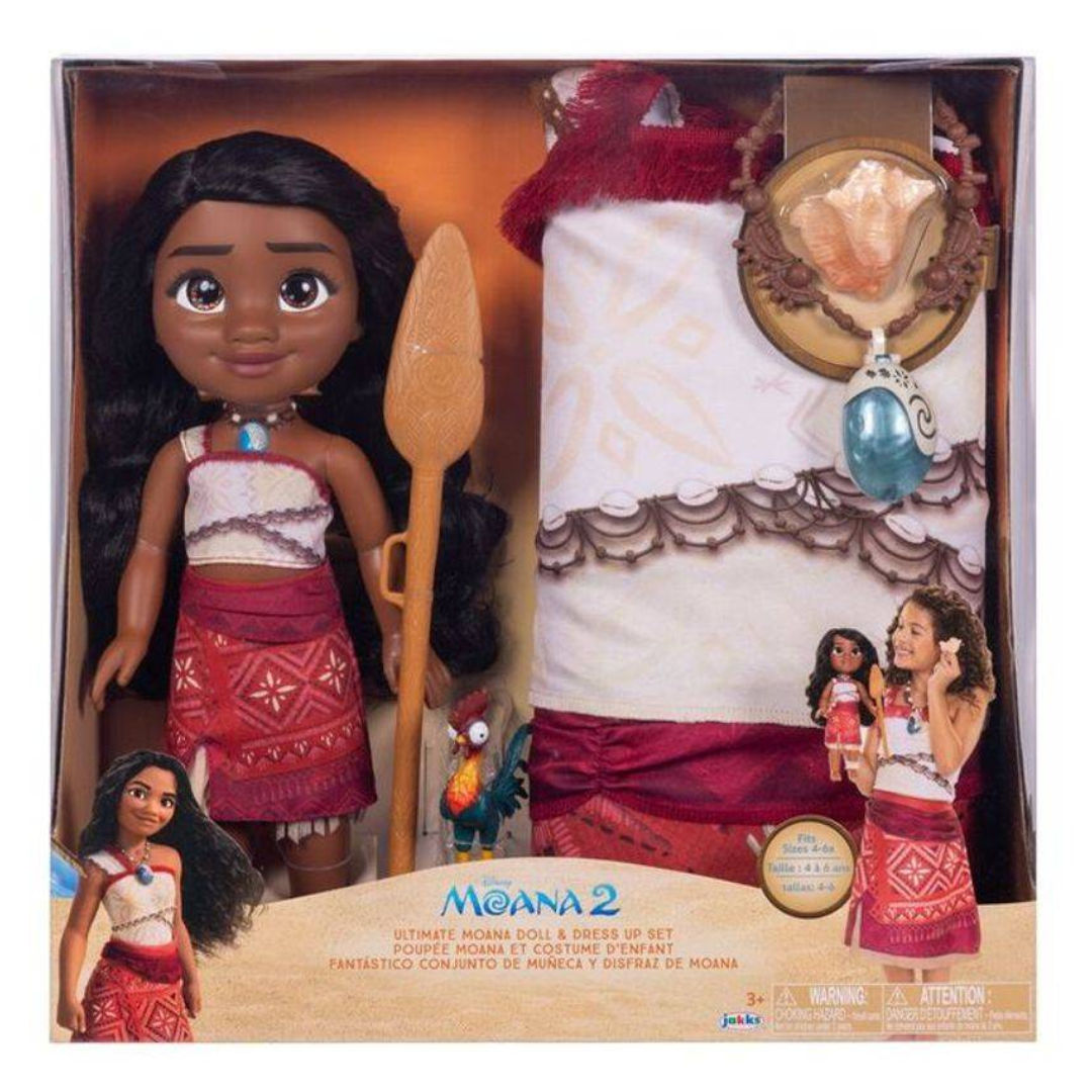 Disney Moana 2 Ultimate Moana Doll & Dress-Up Set, 35.56cm, 7-Piece, For Age 3+ Years