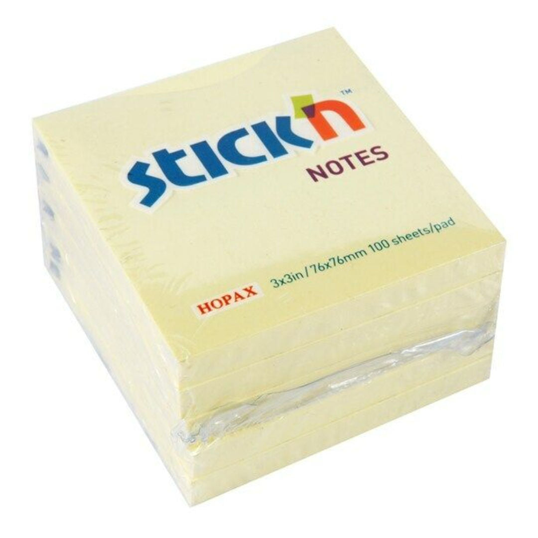 Stick'N Yellow Notes Pad, 100 Sheets