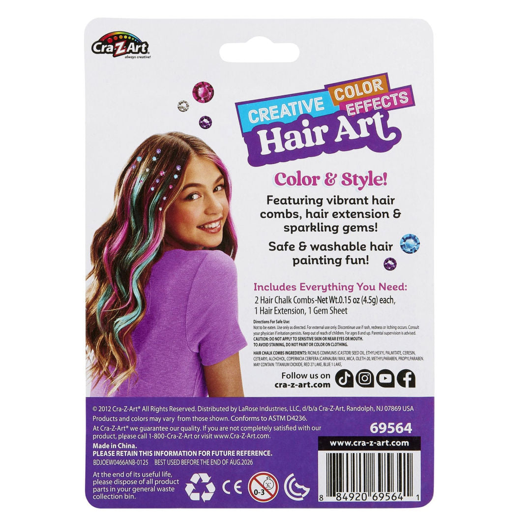 Cra-Z-Art Shimmer ’n Sparkle Creative Color Effects Hair Art Kit, 8+ Years
